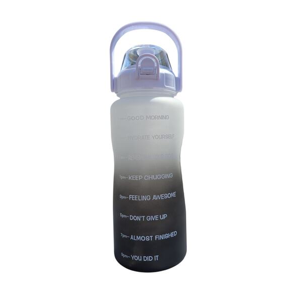 64oz Motivational Water Bottle w/ Time Marker Gym Sports Hydration BPA-Free YGT - Picture 5 of 13